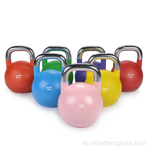 Competencia de fitness de gimnasio personalizado Color de fundición de hierro Kettlebell